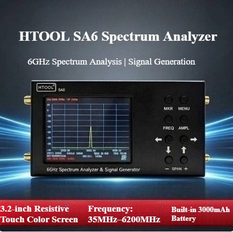 Signal Generator Spectrum Analyzer - Handspektrumanalysator 35MHz-6,2GHz RF-Signalgenerator Drohnen-EMC-Funkfrequenz-Testgerät
